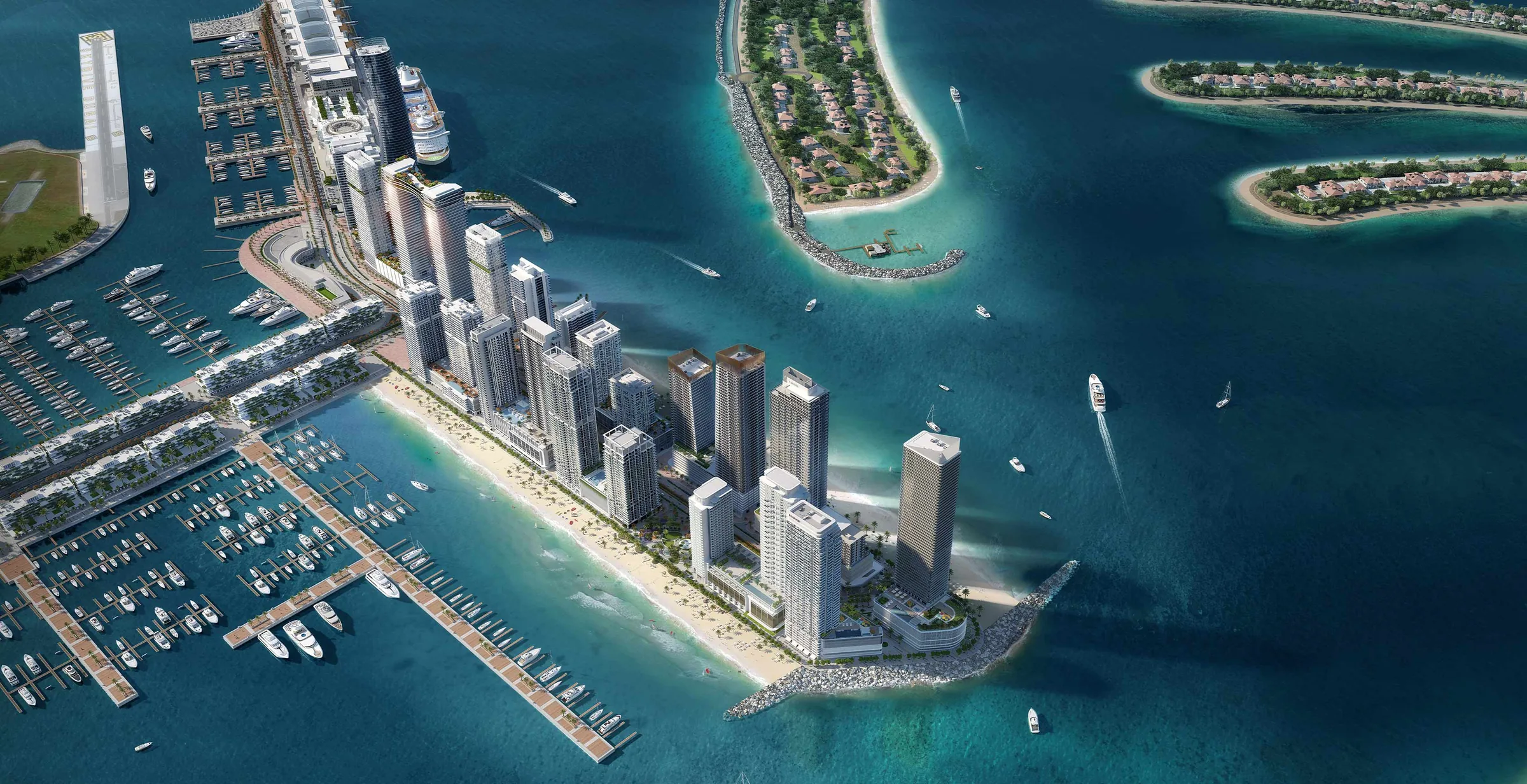 Beachgate by Address at Emaar Beachfront — official render 1