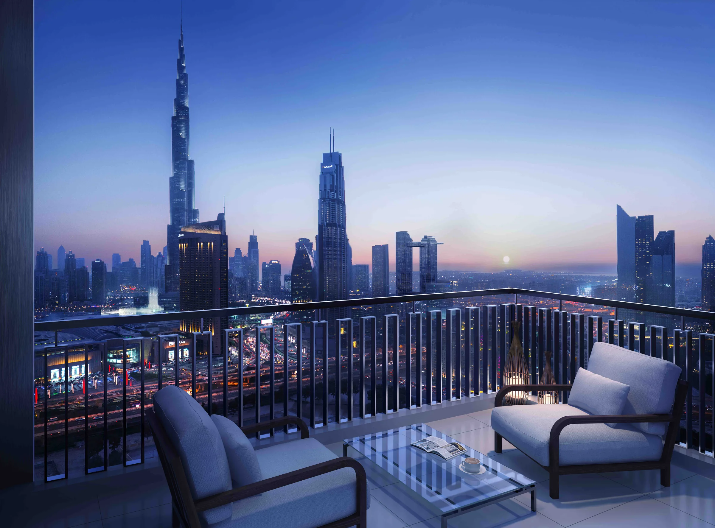 Downtown Views II at Downtown Dubai — official render 1