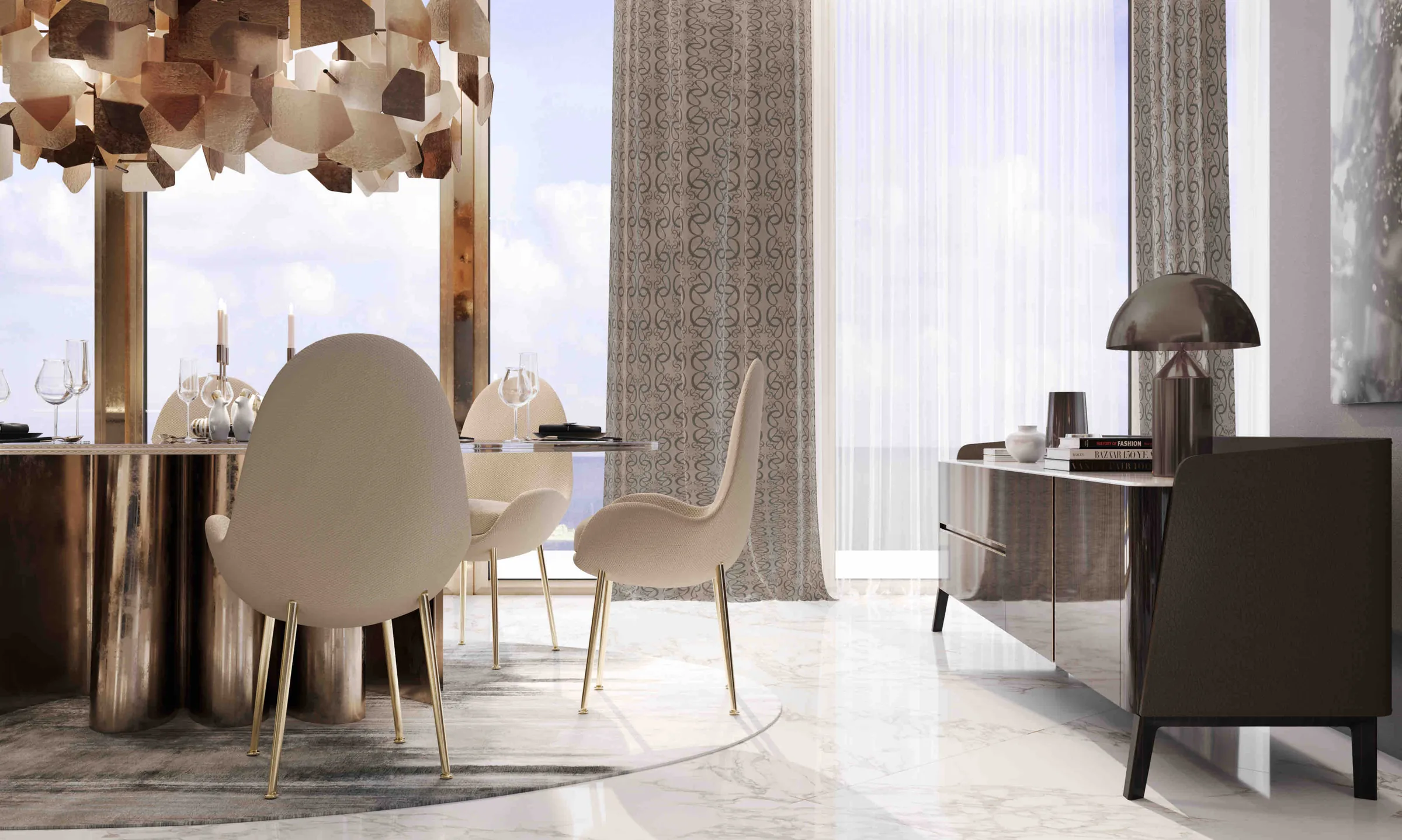 Grand Bleu Tower at Emaar Beachfront — official render 2