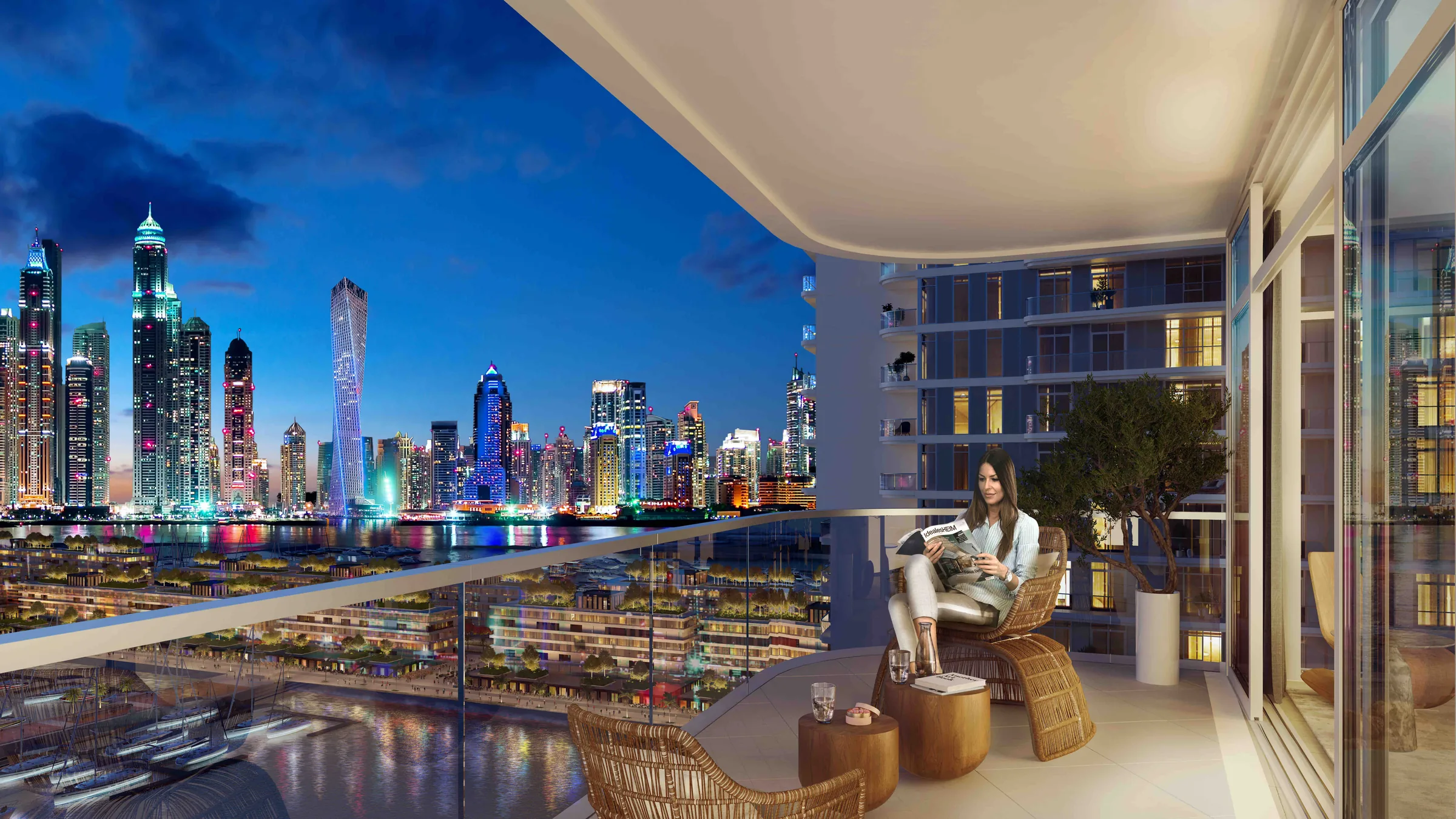 Marina Vista at Emaar Beachfront — official render 1
